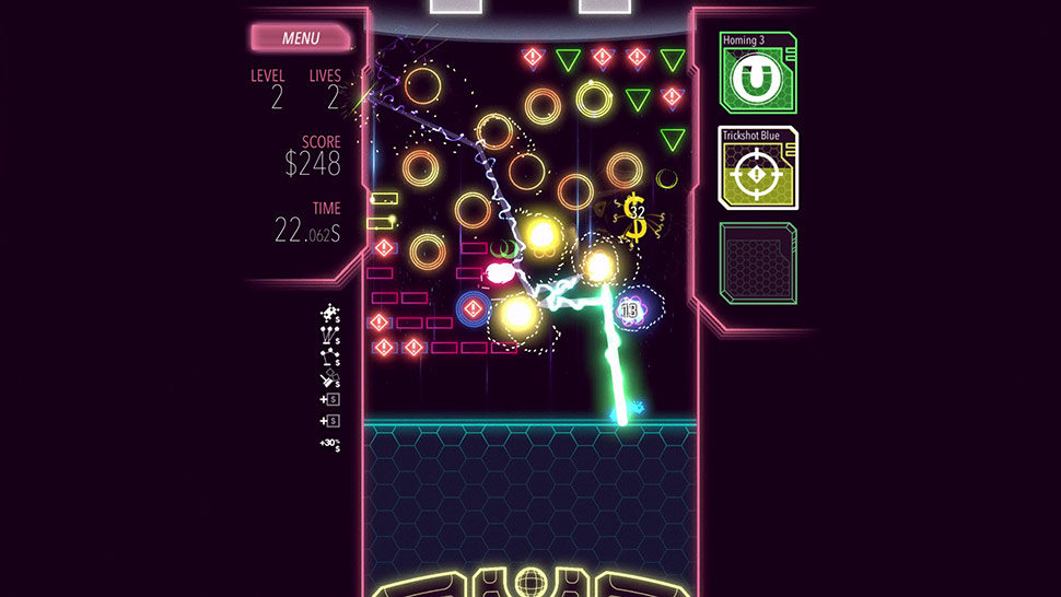 Drawkanoid bullet-hell style level